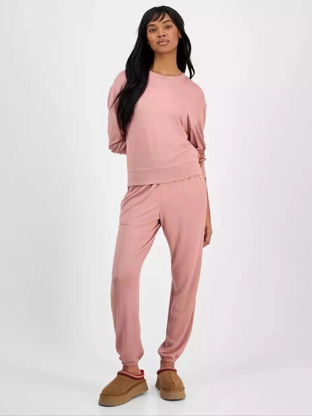 Ugg Cozy Pink Lounge Set - Long Sleeve Top & Joggers Size Medium